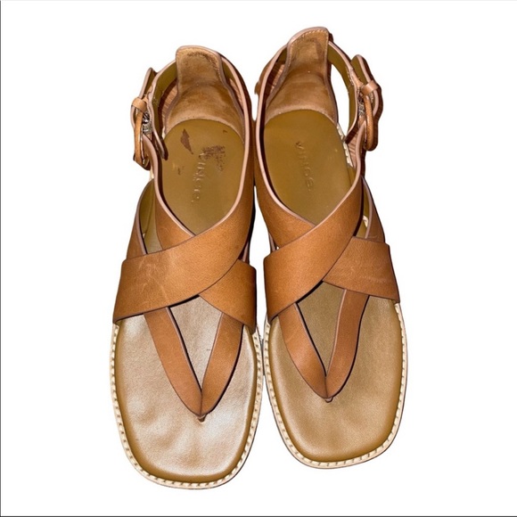 Vince Morris Tan LE Strappy Gladiator Sandals Size 6.5 36.5 - Picture 16 of 16